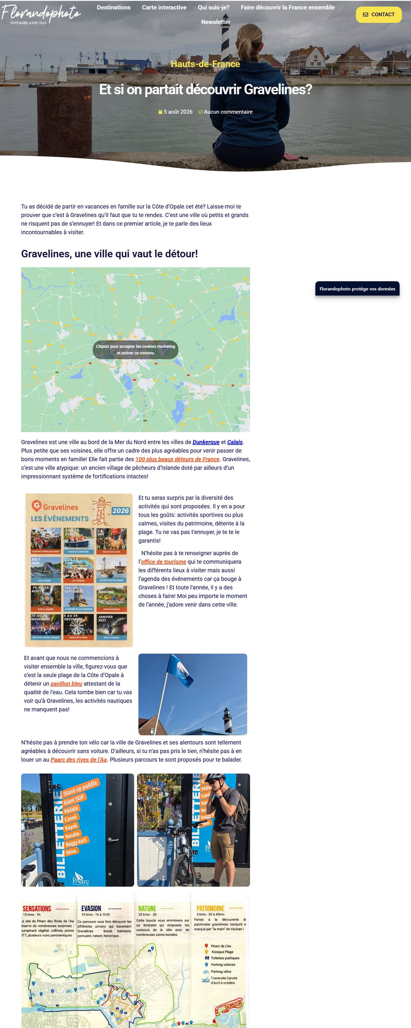 Un article de visite, avec ses photos, sa carte et les commentaires des lecteurs
